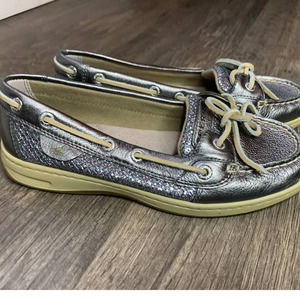 Sperry Top-sider Silver with Glitter - 7M